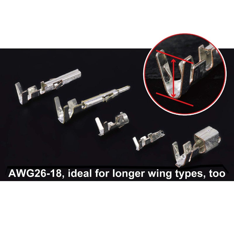 ENGINEER PA-21 Universal Connector Crimping Pliers 175mm. Made in Japan. Precision Crimping Tool for Open Barrel Connectors, Long Barrel Wing Type (AWG #26 - #18 wires) - Image 5